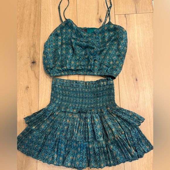 The Bobby Set - silk camo and ruffle skirt - Picture 4 of 5